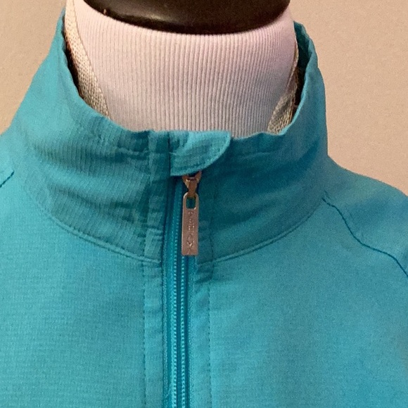Tehama by Nancy Haley turquoise casual jacket. Zip front elastis - Picture 3 of 15